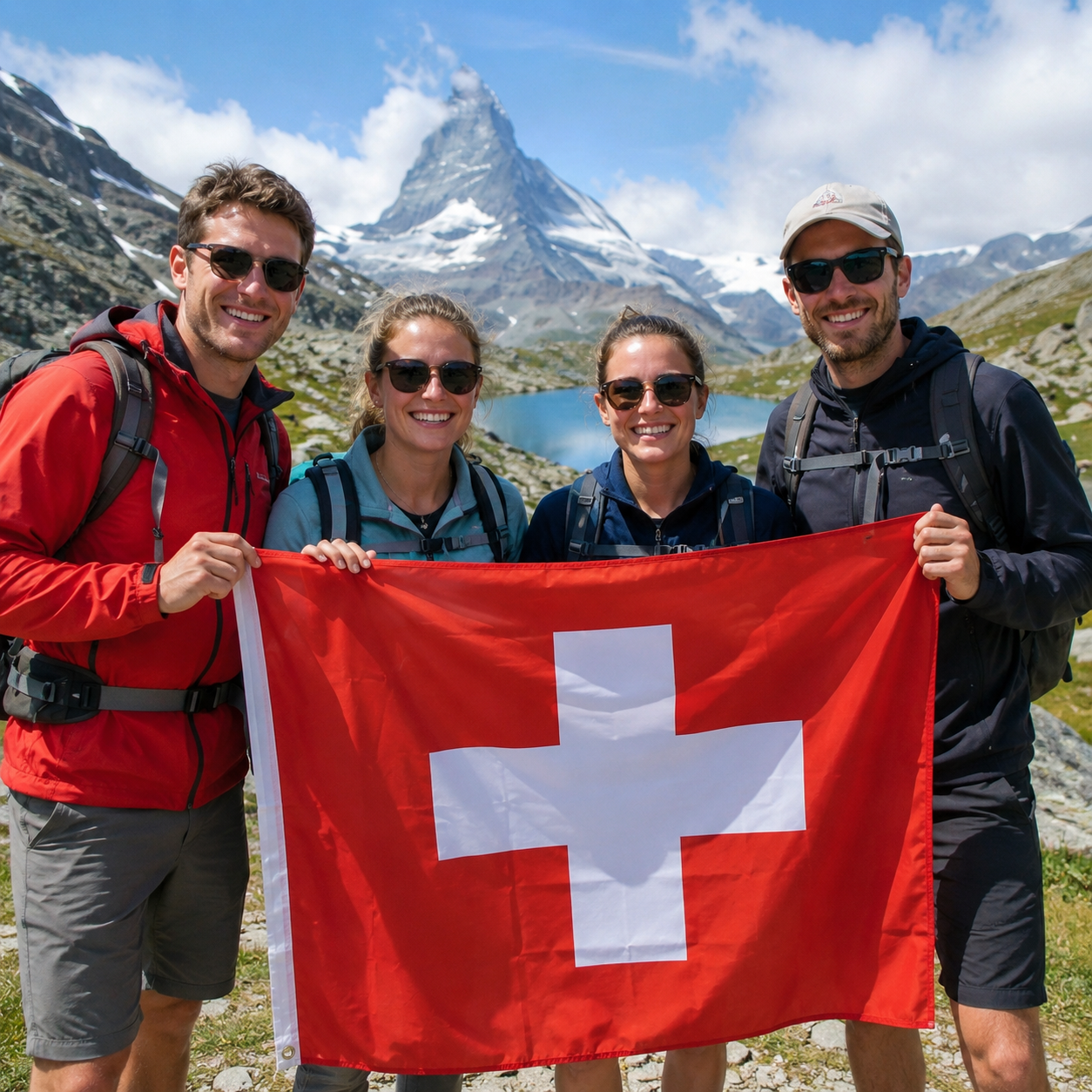 People visiting Switzerland